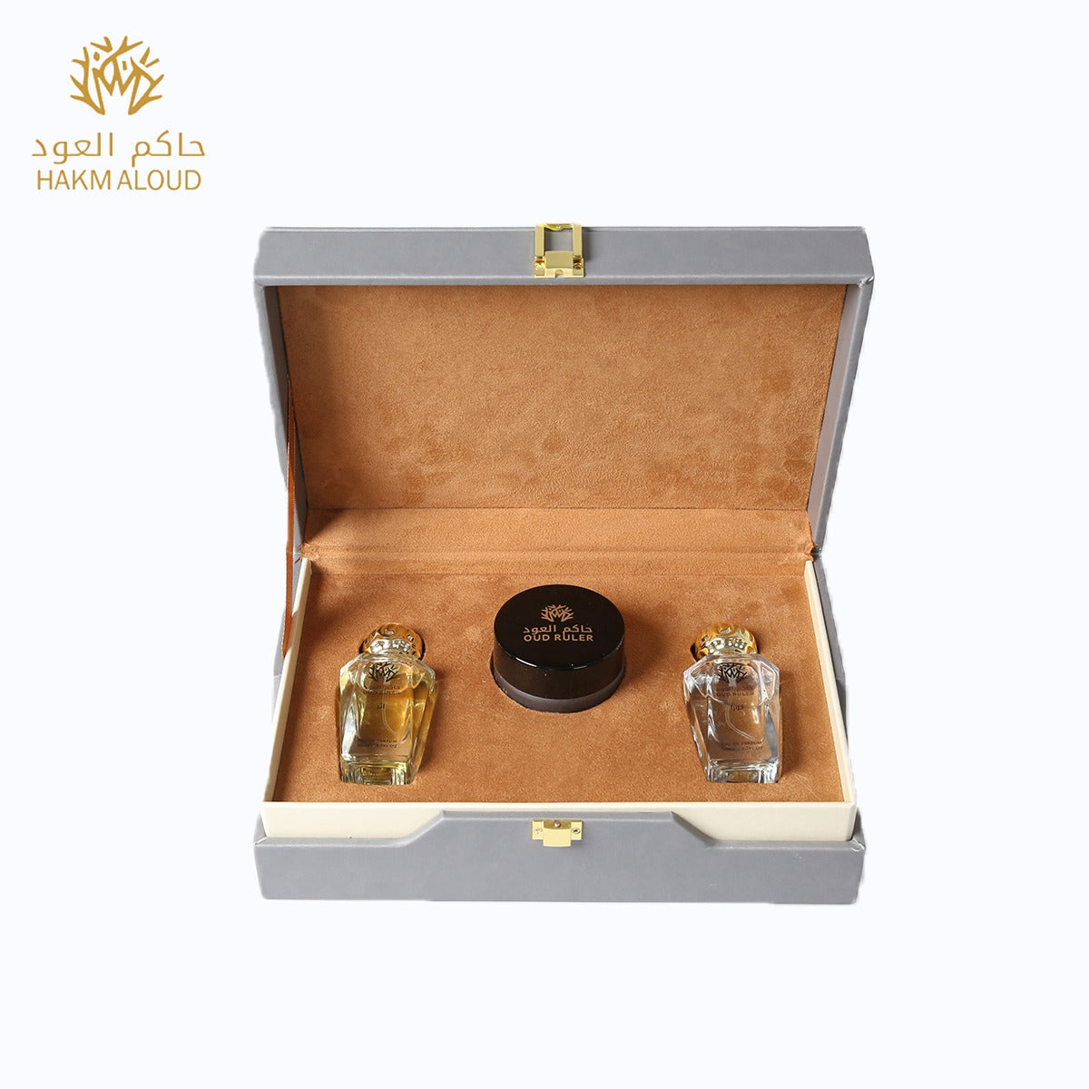 صندوق إهداء مكسى بالجلد - يستوعب عطرين و بخور